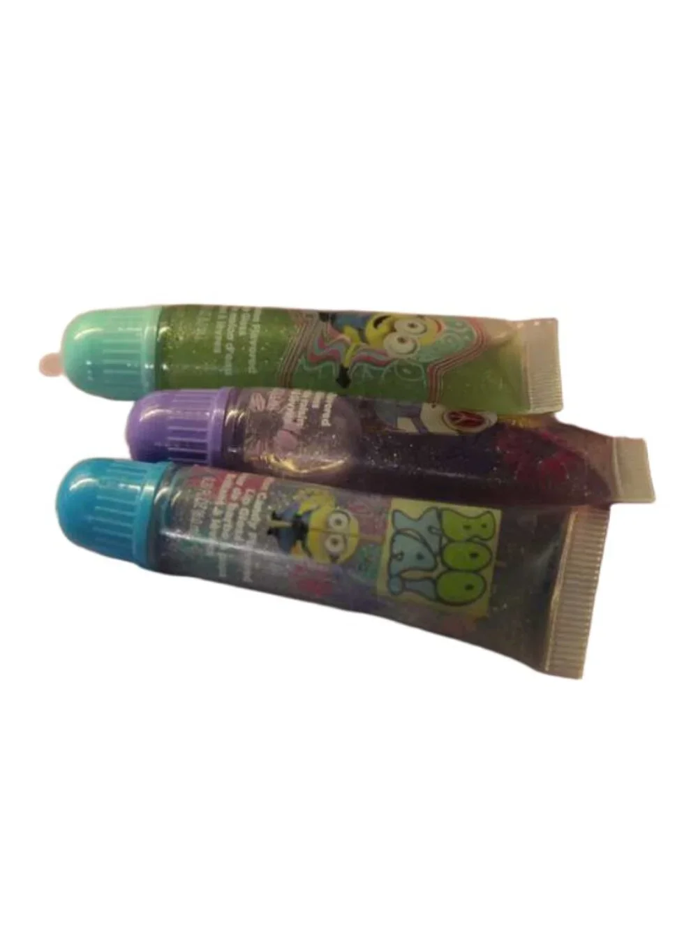 Despicable Me Kids Flavored Lip Gloss Set Zippered Case Brand New Party Favors